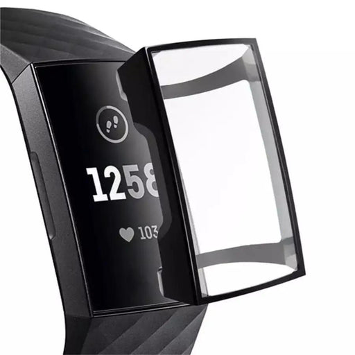 Protective Case for Fitbit Charge 3 / 4 (Black) by That Watch Shop