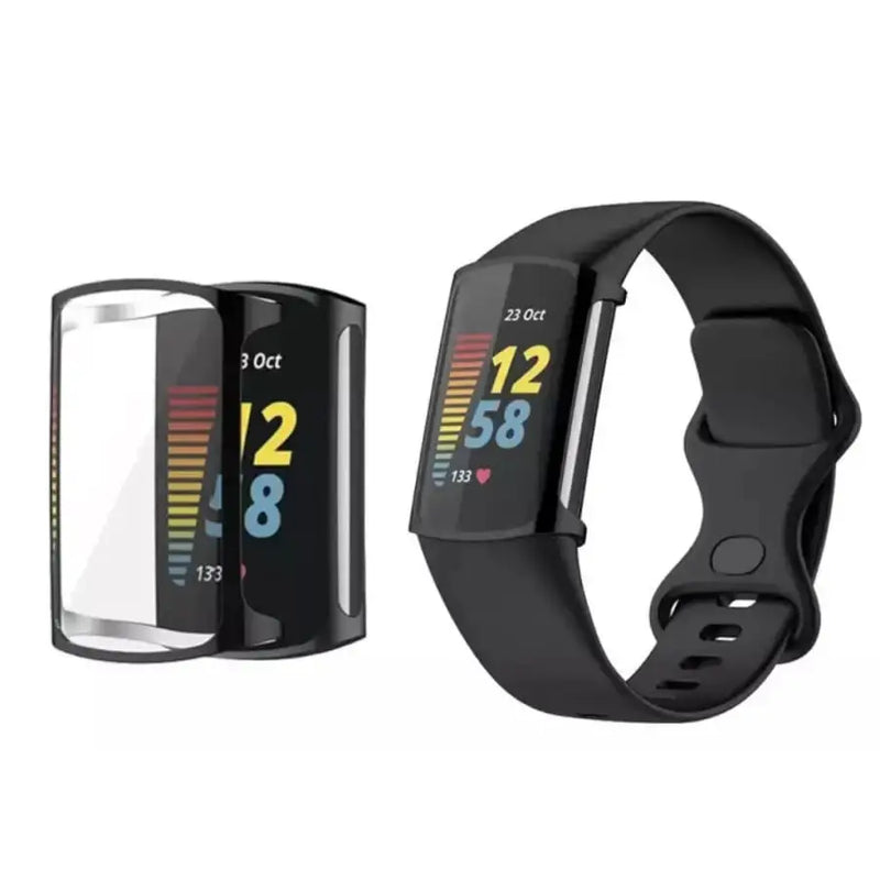 Protective Case for Fitbit Charge 5 (Black) by Habicare