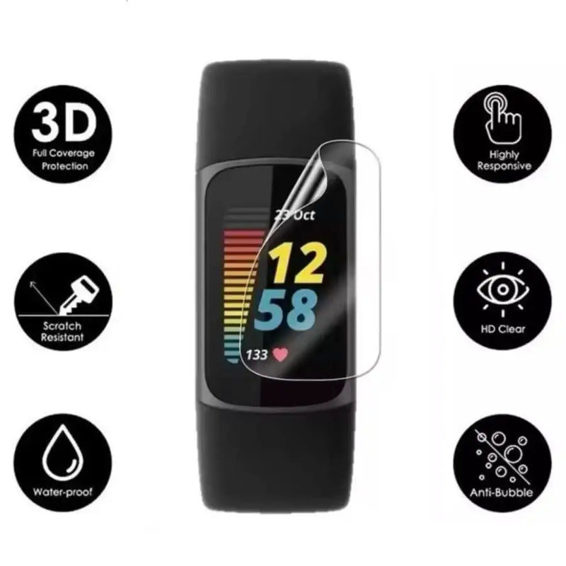 Screen Protectors for Fitbit Charge 5 Watch (Pack of 5) by Habicare