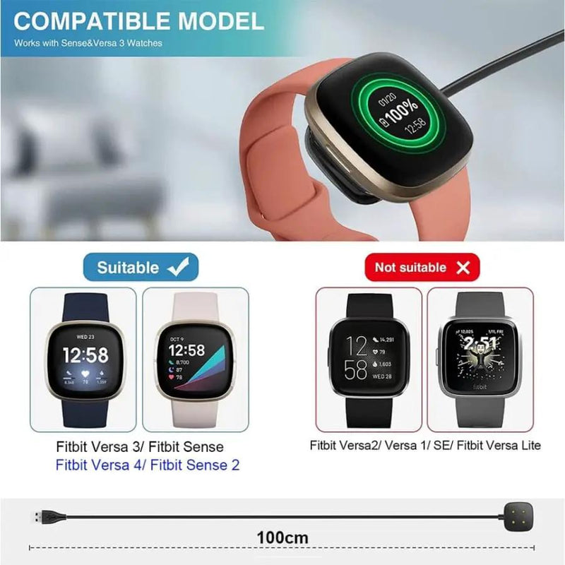 Charger for Fitbit (Versa 4 / Versa 3 / Sense 2 / Sense) by That Watch Shop