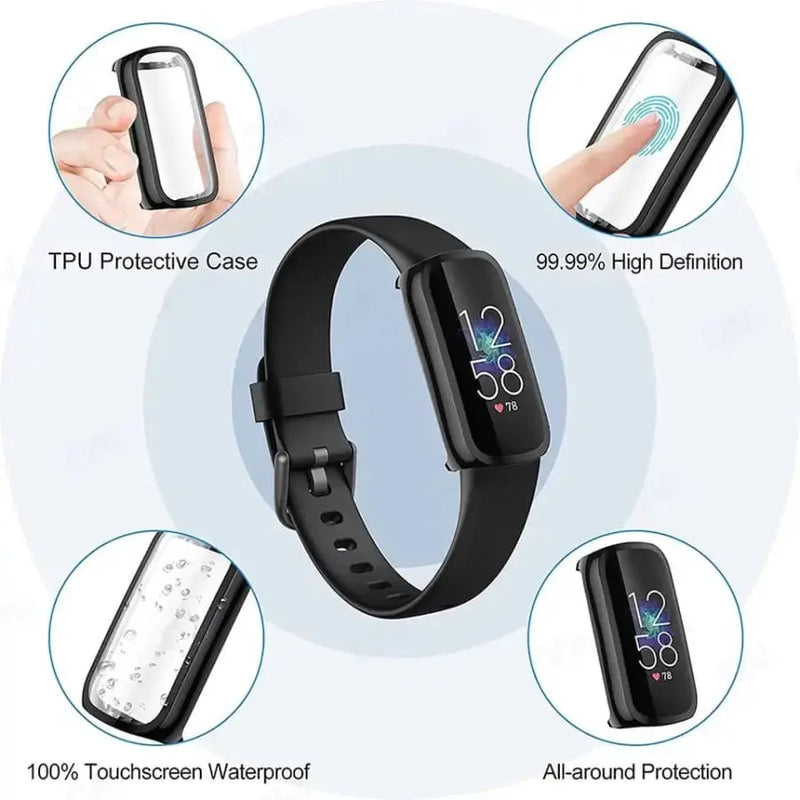Protective Case for Fitbit Luxe (Black) by Habicare