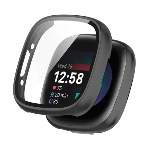 Protective Case for Fitbit Sense 2 (Black) by That Watch Shop