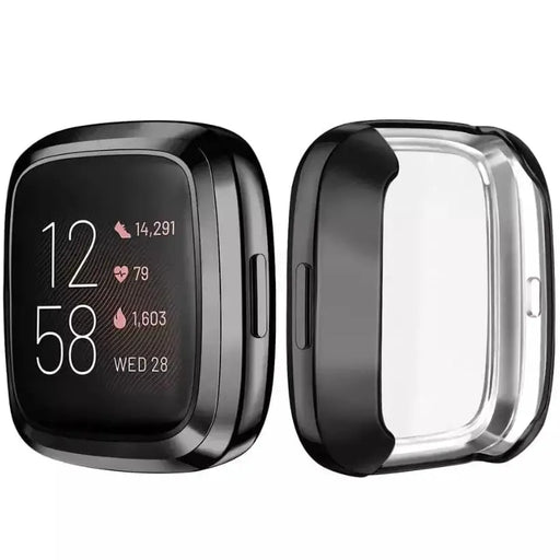 Protective Case for Fitbit Versa 4 (Black) by Habicare