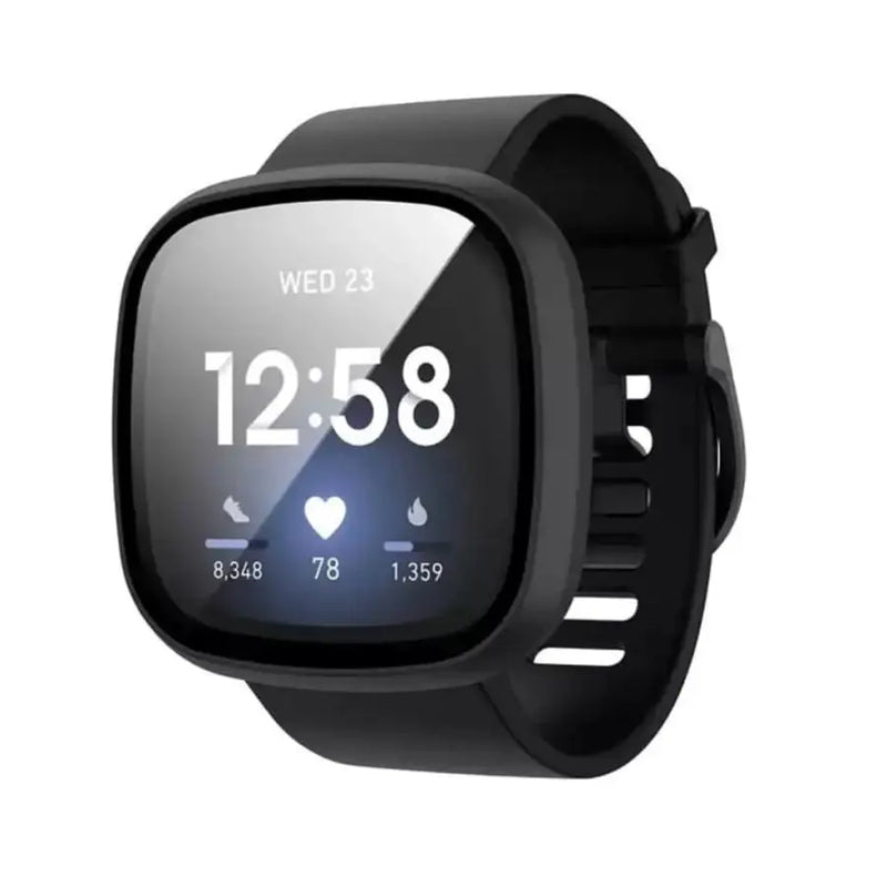 Protective Case for Fitbit Versa 4 (Black) by Habicare
