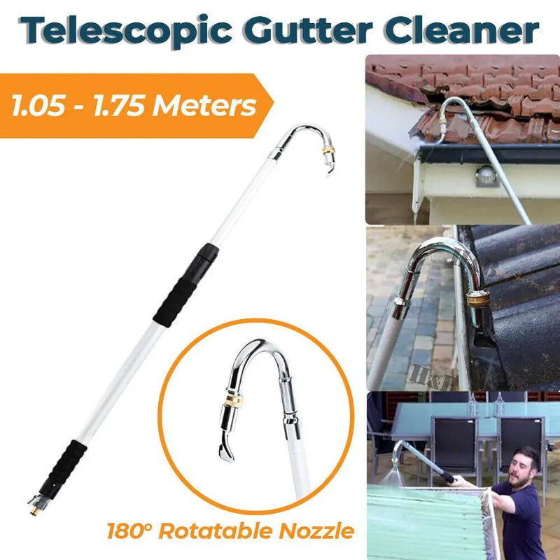 1.75m Gutter Cleaner Telescopic Cleaning Tool Water Wand Brass Fit by salelink.co.nz