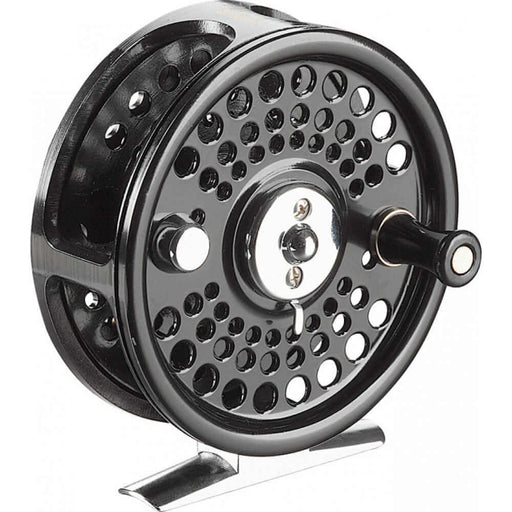 Reel Fly Vantage Aftma 7 - 8 black fly fishing reel with perforated spool design.