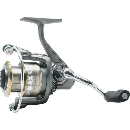Reel Spinning Maxximus Salt Specialist 25 features a sleek design and durable construction for saltwater fishing.