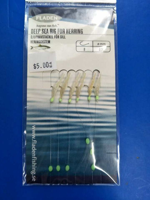 Ghost Sabiki #6 packaging for deep sea rig with hooks for herring, showing price and product details.