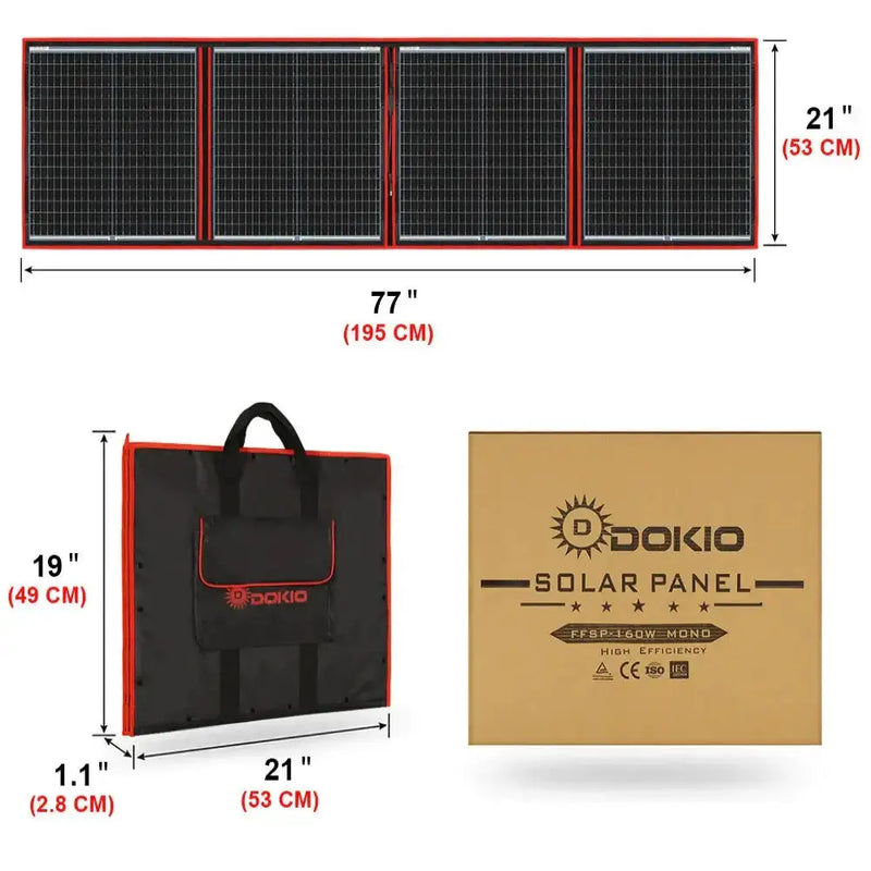 Flexible Foldable Solar Panel for Travel & Phone by Habicare