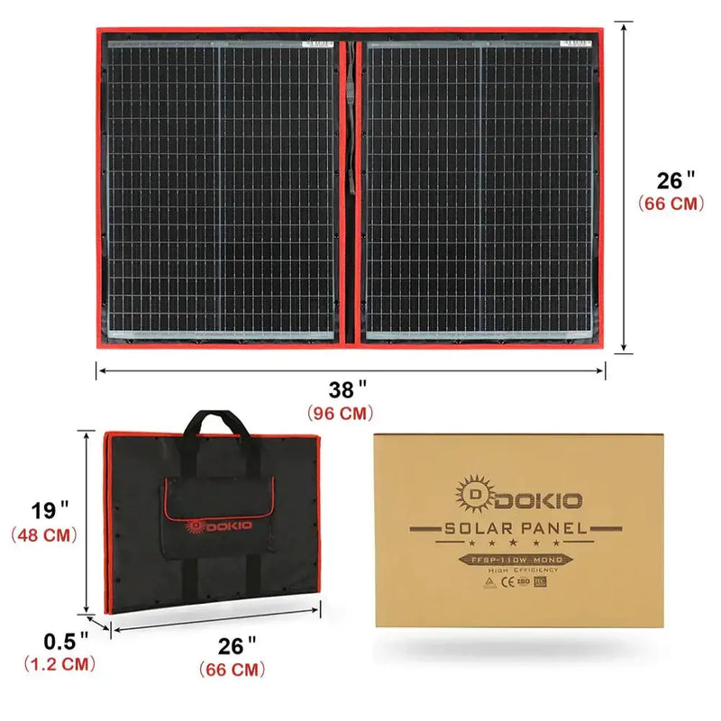 Flexible Foldable Solar Panel for Travel & Phone by Habicare
