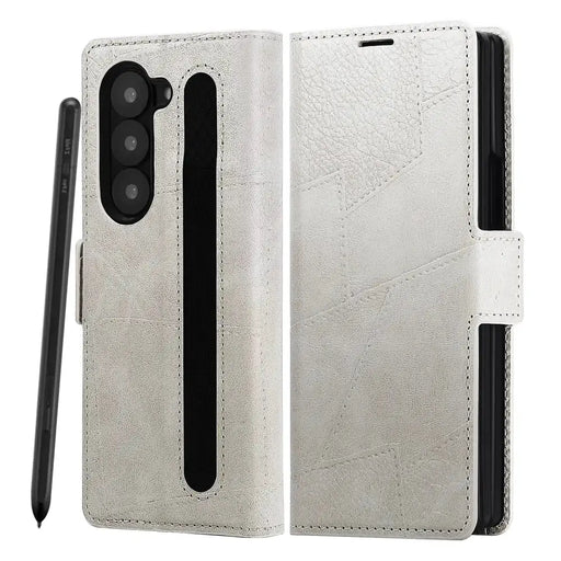 Flip Leather Phone Case for the Samsung Galaxy Z Fold7 (2 colours available) by Habicare