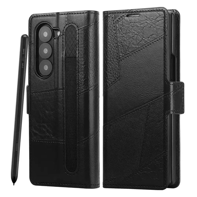 Flip Leather Phone Case for the Samsung Galaxy Z Fold7 (2 colours available) by Habicare