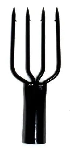 Flounder Spear Head Four Prong for gigging with durable construction and easy attachment to wooden handles.