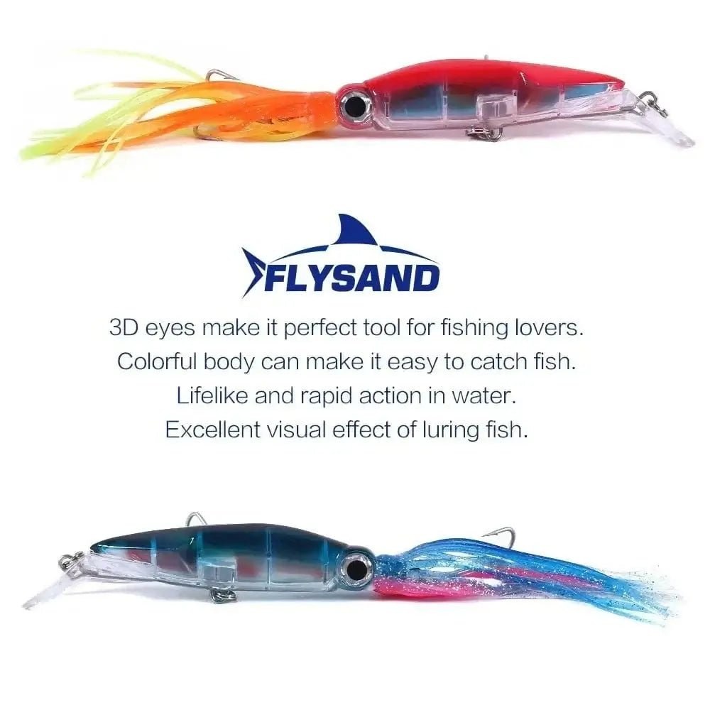 China China FLYSAND Large Simulation Squid Hard Fishing Lures Baits Lifelike Swimbait Octopus Bait With 2 Treble Hooks Fishing Accessory