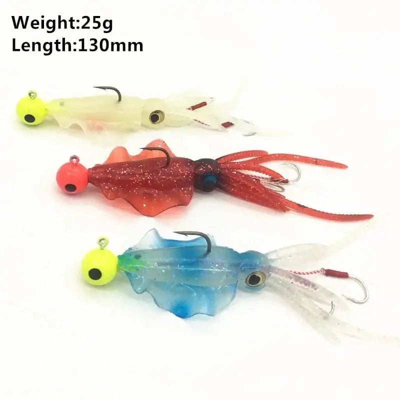 China China FLYSAND Large Simulation Squid Hard Fishing Lures Baits Lifelike Swimbait Octopus Bait With 2 Treble Hooks Fishing Accessory