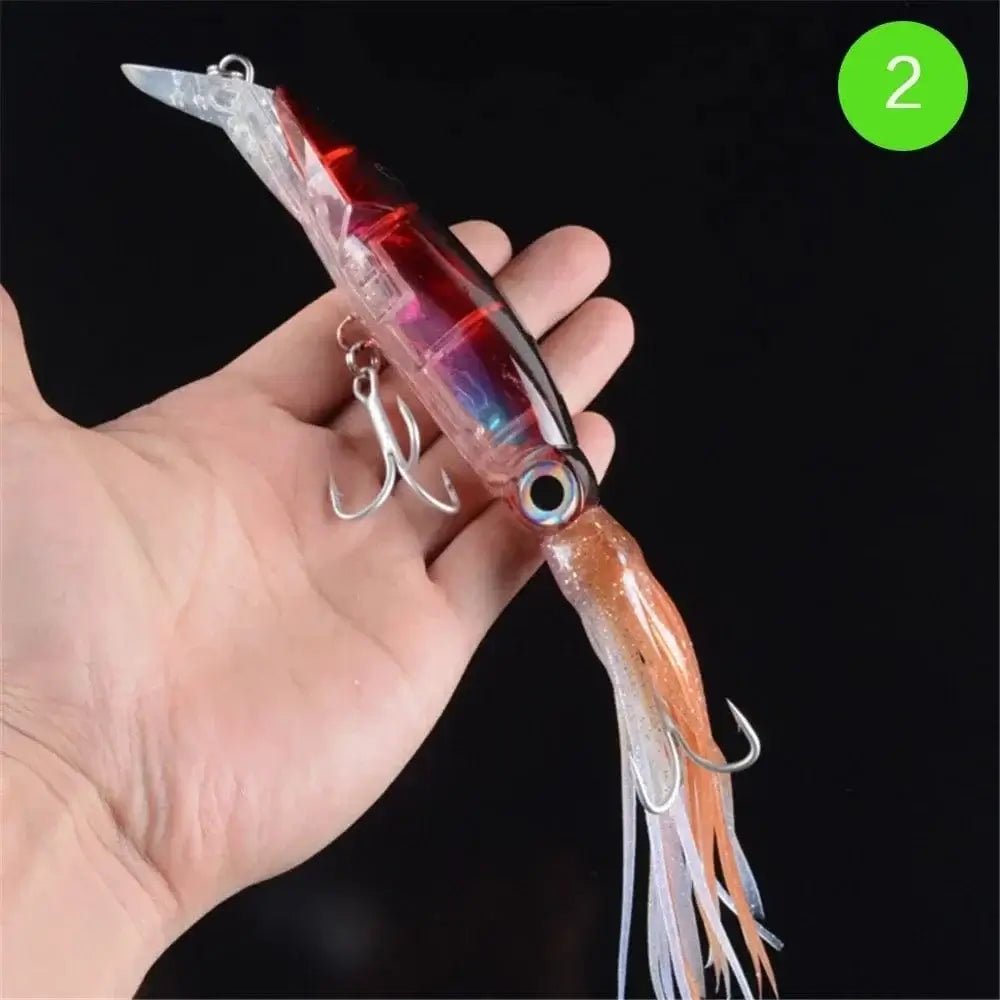 China China Squid - Color 2 FLYSAND Large Simulation Squid Hard Fishing Lures Baits Lifelike Swimbait Octopus Bait With 2 Treble Hooks Fishing Accessory