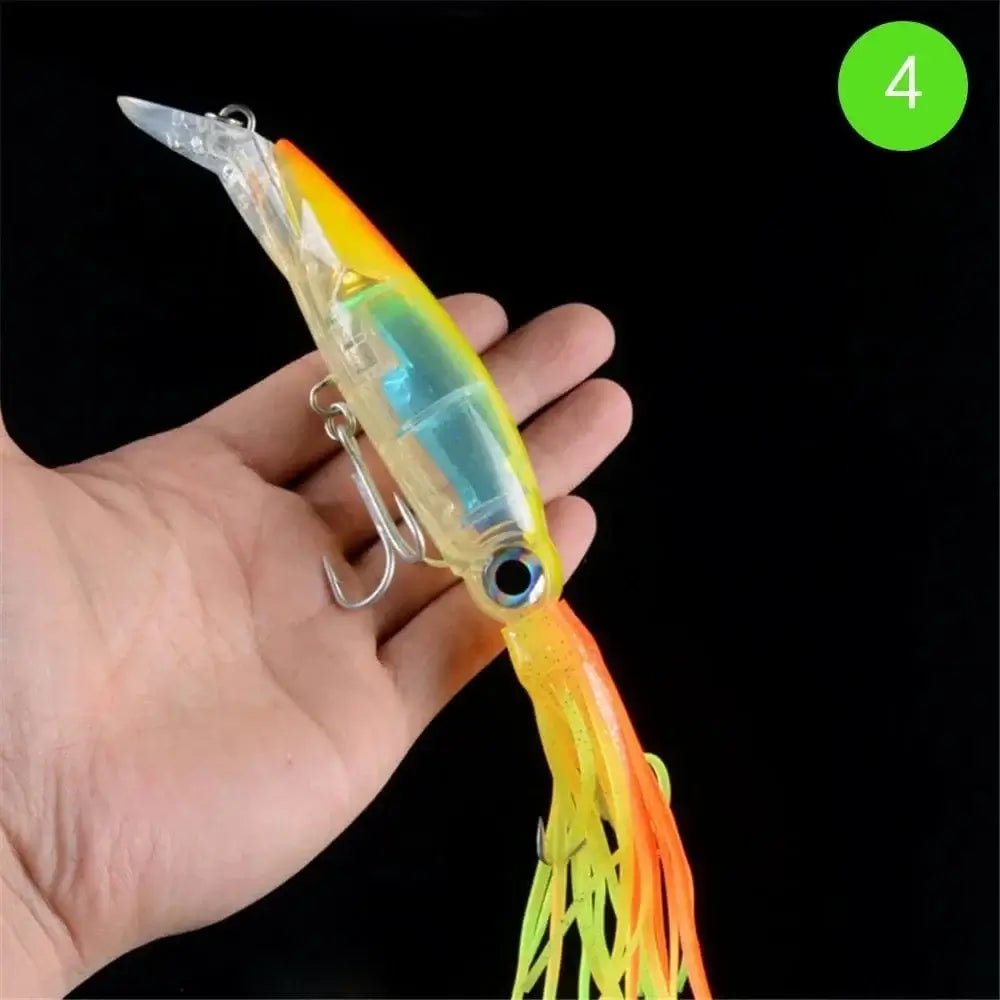 China China FLYSAND Large Simulation Squid Hard Fishing Lures Baits Lifelike Swimbait Octopus Bait With 2 Treble Hooks Fishing Accessory
