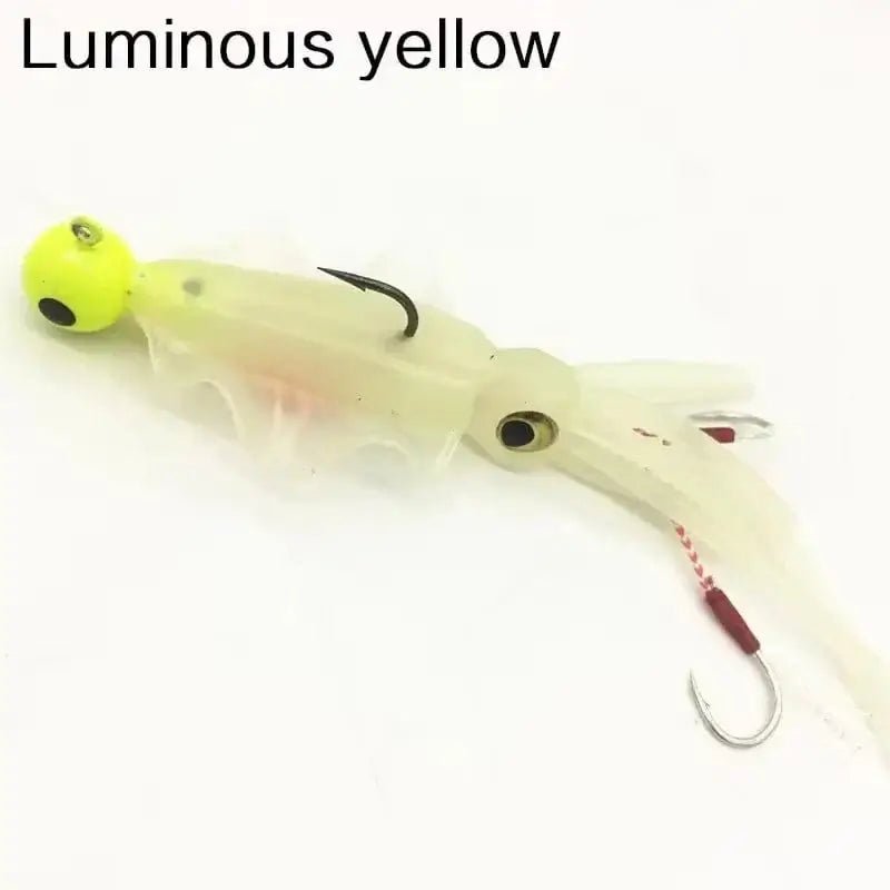 FLYSAND Large Simulation Squid Hard Fishing Lures Baits Lifelike Swimbait Octopus Bait With 2 Treble Hooks Fishing Accessory
