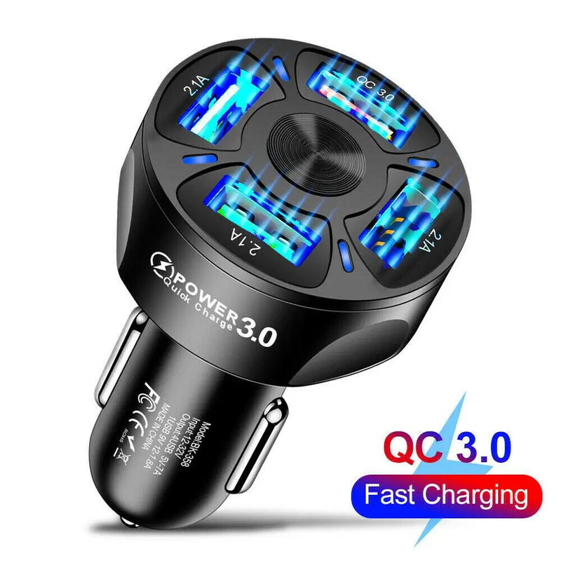 12V Car Cigarette Lighter Socket Dual QC3.0 USB Ports Fast Charger Power Adapter Car Charger by salelink.co.nz