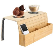 Foldable Bamboo Sofa Armrest Table with Cup Holder (2 colours available) by Habicare