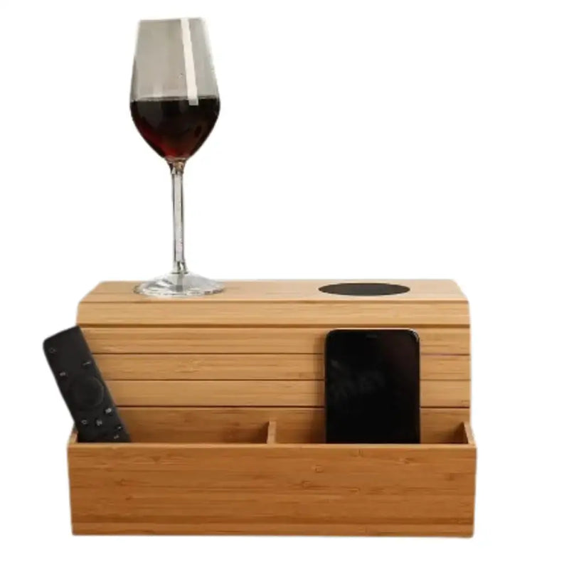 Foldable Bamboo Sofa Armrest Table with Cup Holder (2 colours available) by Habicare