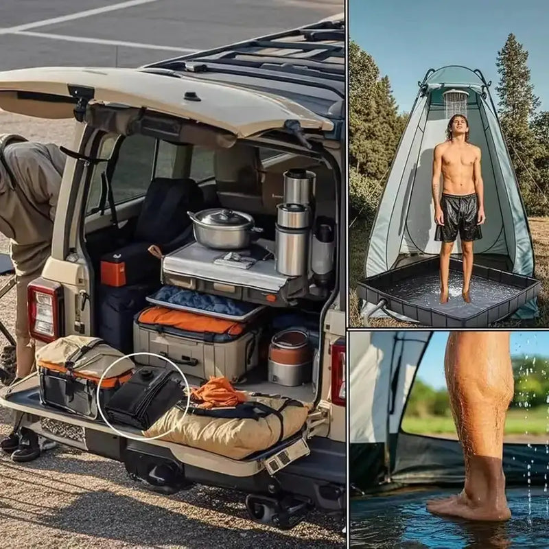 Foldable Camping Shower Pan by Habicare