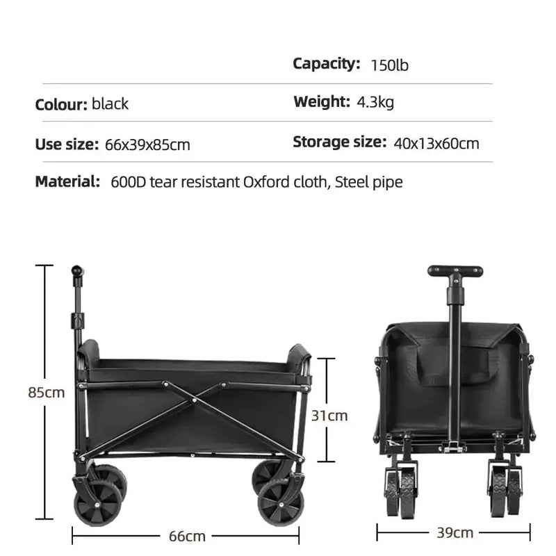 Foldable Portable Camping & Utility Cart – Heavy Duty by Habicare