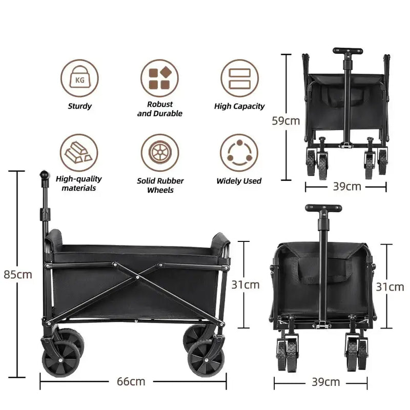 Foldable Portable Camping & Utility Cart – Heavy Duty by Habicare