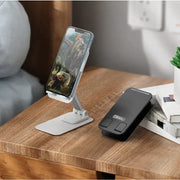 techplus Foldable Rotatable Desktop Phone Stand for 4.5–7 Inch Phones (PH50) TechPlus PH50 Foldable Rotatable Desktop Phone Stand