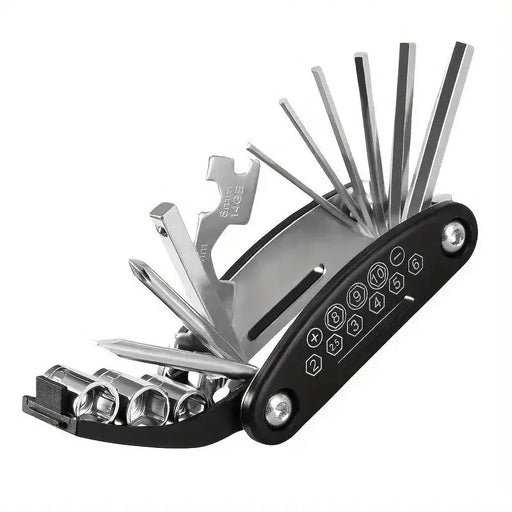 Folding Bike & Motorcycle Repair Tool Kit (16 in 1) by Habicare