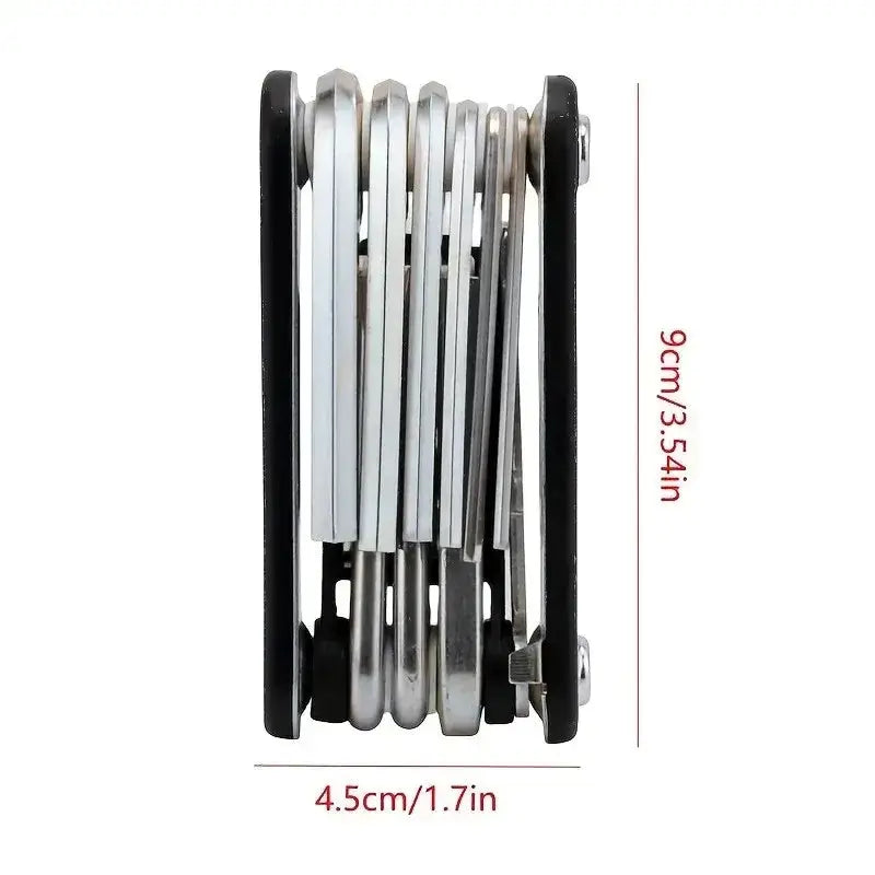 Folding Bike & Motorcycle Repair Tool Kit (16 in 1) by Habicare