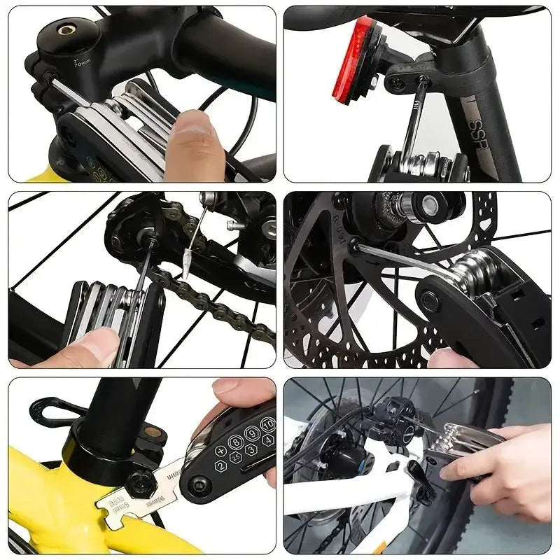 Folding Bike & Motorcycle Repair Tool Kit (16 in 1) by Habicare