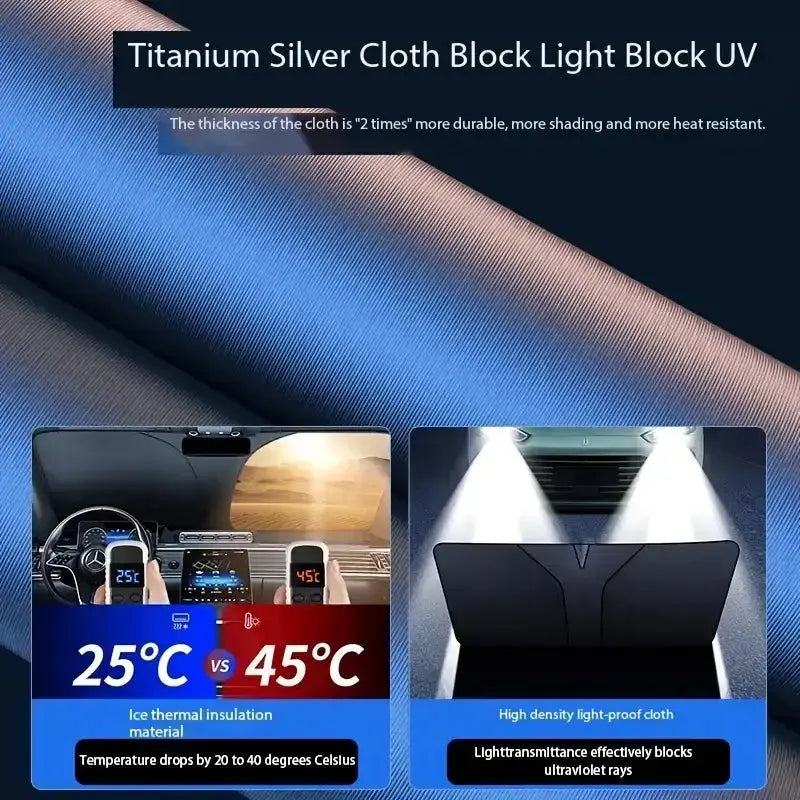 Folding Car Window Sunshade Cover by Habicare