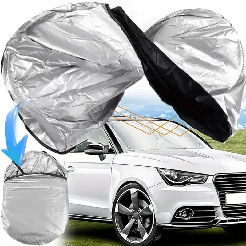 Folding Car Windshield Sunshade Anti-UV Visor (2 sizes available) by Habicare