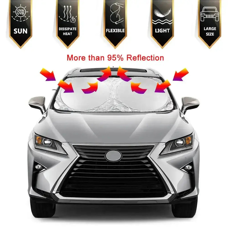 Folding Car Windshield Sunshade Visor by Habicare