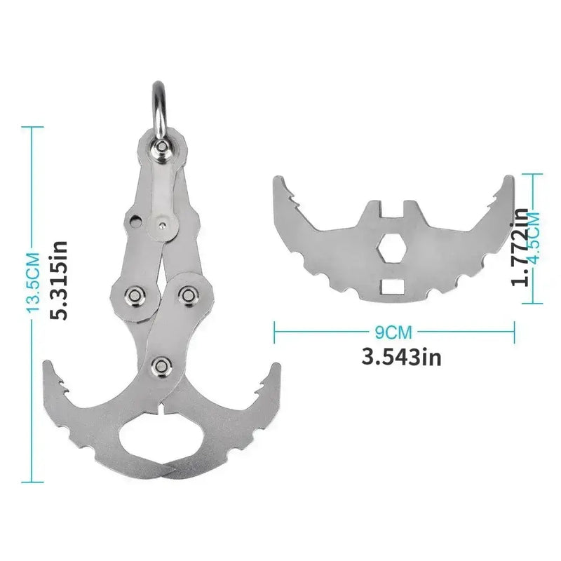 Folding Stainless Steel Grappling Hook – Outdoor Survival Tool by Habicare