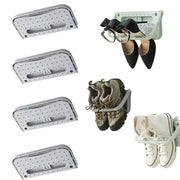 Folding Wall-Mount Shoe Organizer Rack (4PCS) by Habicare