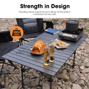 Folding Camping Table – Adjustable Portable Outdoor Table-95cm ZF1252 by ECOTREK