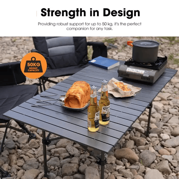 Folding Camping Table – Adjustable Portable Outdoor Table-95cm ZF1252 by ECOTREK