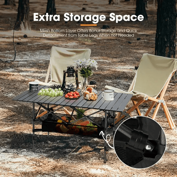 Folding Camping Table – Adjustable Portable Outdoor Table-95cm ZF1252 by ECOTREK