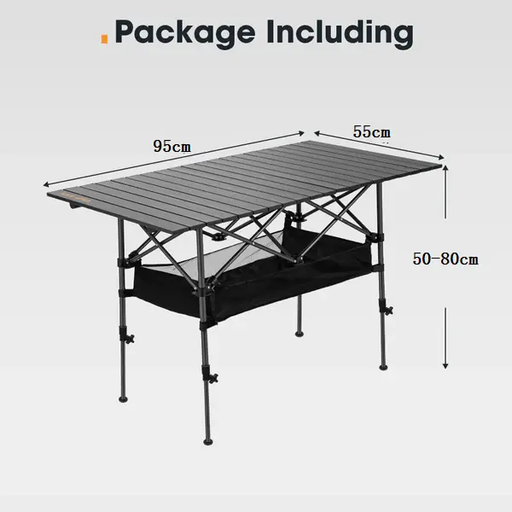 Folding Camping Table – Adjustable Portable Outdoor Table-95cm ZF1252 by ECOTREK