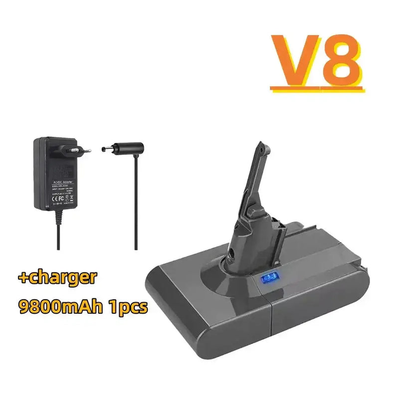 21.6V Replacement Battery & Charger for V6–V8 A/B Type Vacuum Cleaners by Habicare