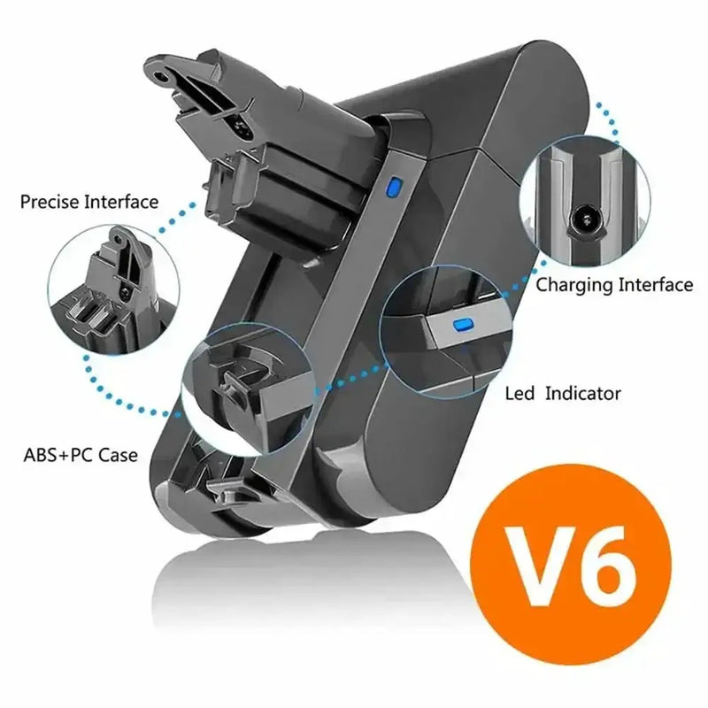 21.6V Replacement Battery & Charger for V6–V8 A/B Type Vacuum Cleaners by Habicare