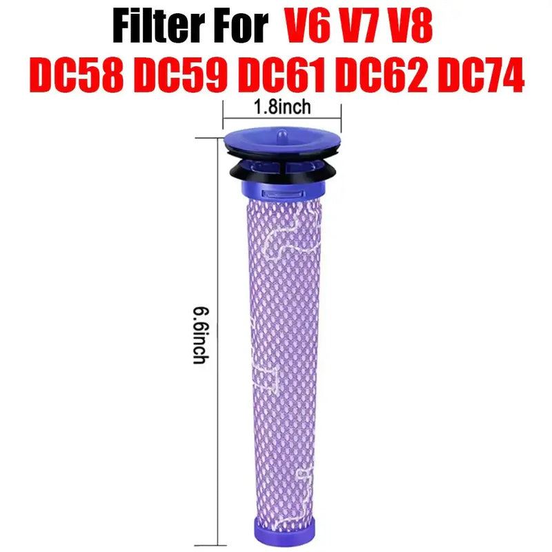 Brush & Filter Replacement Kit for V6–V15 DC Series Vacuum Cleaners by Habicare