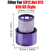 Brush & Filter Replacement Kit for V6–V15 DC Series Vacuum Cleaners by Habicare