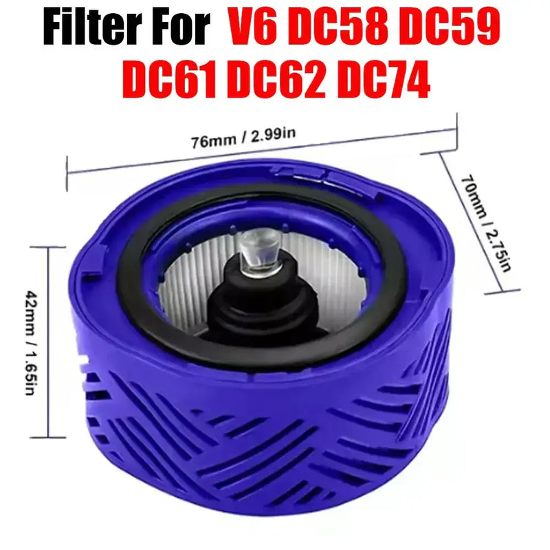 Brush & Filter Replacement Kit for V6–V15 DC Series Vacuum Cleaners by Habicare