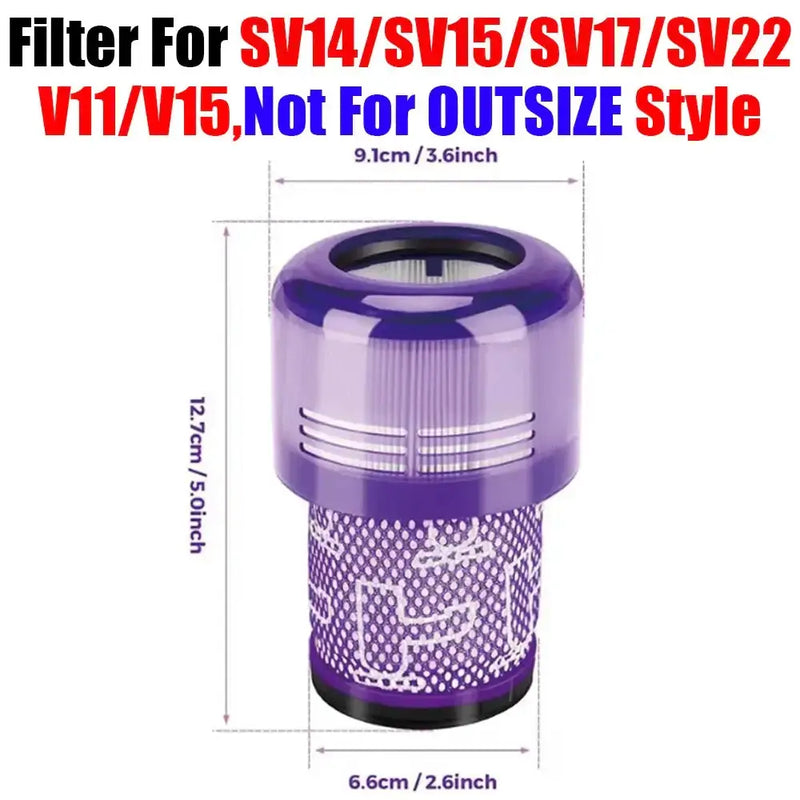Brush & Filter Replacement Kit for V6–V15 DC Series Vacuum Cleaners by Habicare