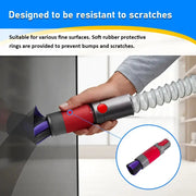 Flat Suction Nozzle & Extension Tube Accessory for V7–V15 Vacuum Cleaners by Habicare