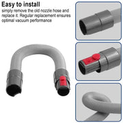 Flat Suction Nozzle & Extension Tube Accessory for V7–V15 Vacuum Cleaners by Habicare