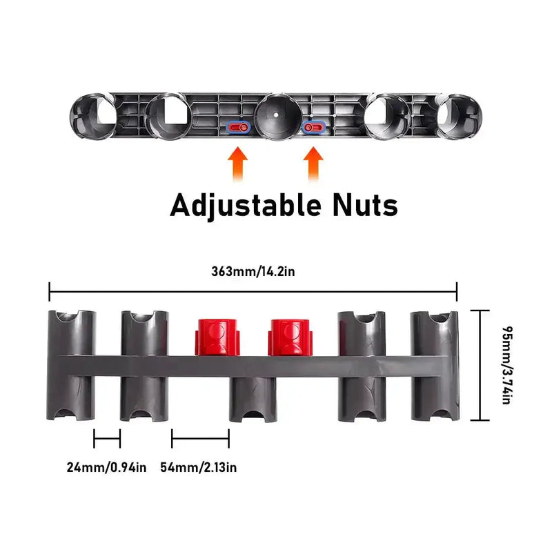 Flat Suction Nozzle & Extension Tube Accessory for V7–V15 Vacuum Cleaners by Habicare